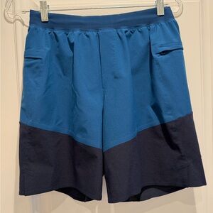 Lululemon Namaste At The Beach Poseidon True Navy Shorts Mens L Lined Yoga Gym